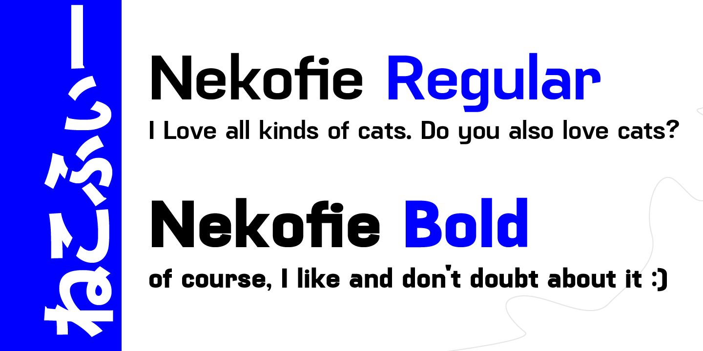Пример шрифта Nekofie #1